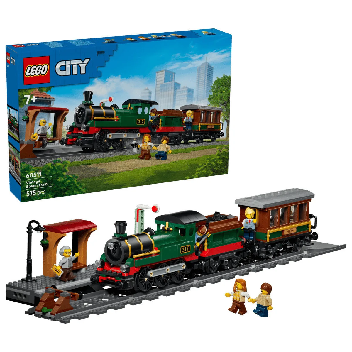 20260602130820_lego_city_retro_steam_locomotive_train_gia_7_eton_575tmch_60511.jpeg LEGO City Retro Steam Locomotive Train για 7+ Ετών 575τμχ 60511 - Image 1