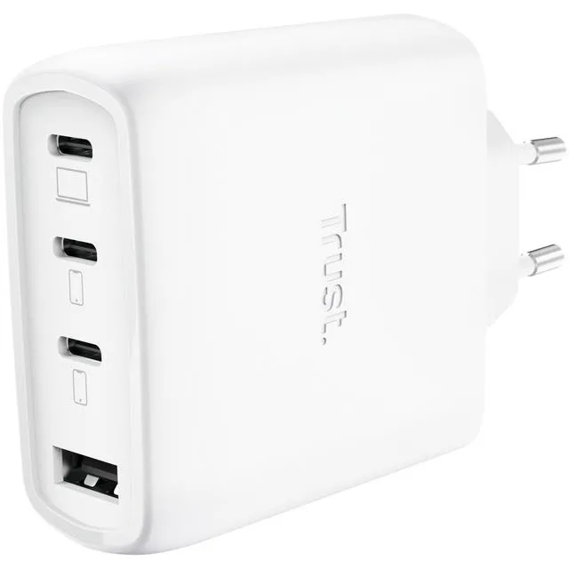 20260602145810_trust_fortistis_choris_kalodio_gan_me_thyra_usb_a_kai_3_thyres_usb_c_65w_leykos_maxo.jpeg Trust Φορτιστής Χωρίς Καλώδιο GaN με Θύρα USB-A και 3 Θύρες USB-C 65W Λευκός (Maxo) - Image 1