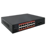 Qoltec 52364 Unmanaged L2 PoE Switch με 16 Θύρες Gigabit (1Gbps) Ethernet και 2 SFP Θύρες