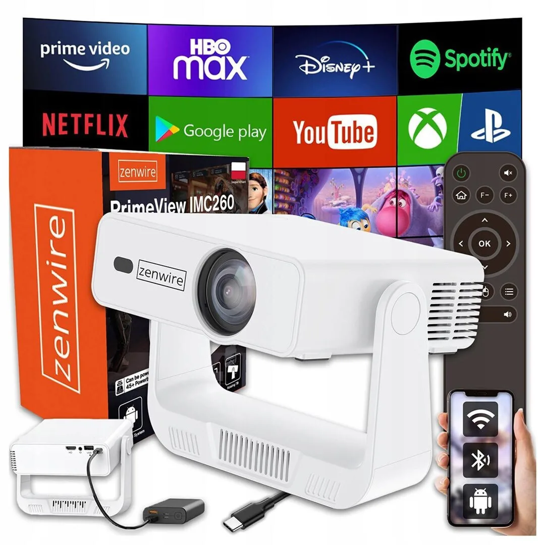 Zenwire Mini Projector LCD HD Λάμπας LED με Wi-Fi IMC260 - Image 1