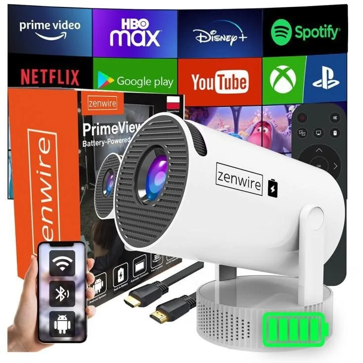 Zenwire K400 Mini Projector LCD με Wi-Fi και Ενσωματωμένα Ηχεία K400 - Image 1