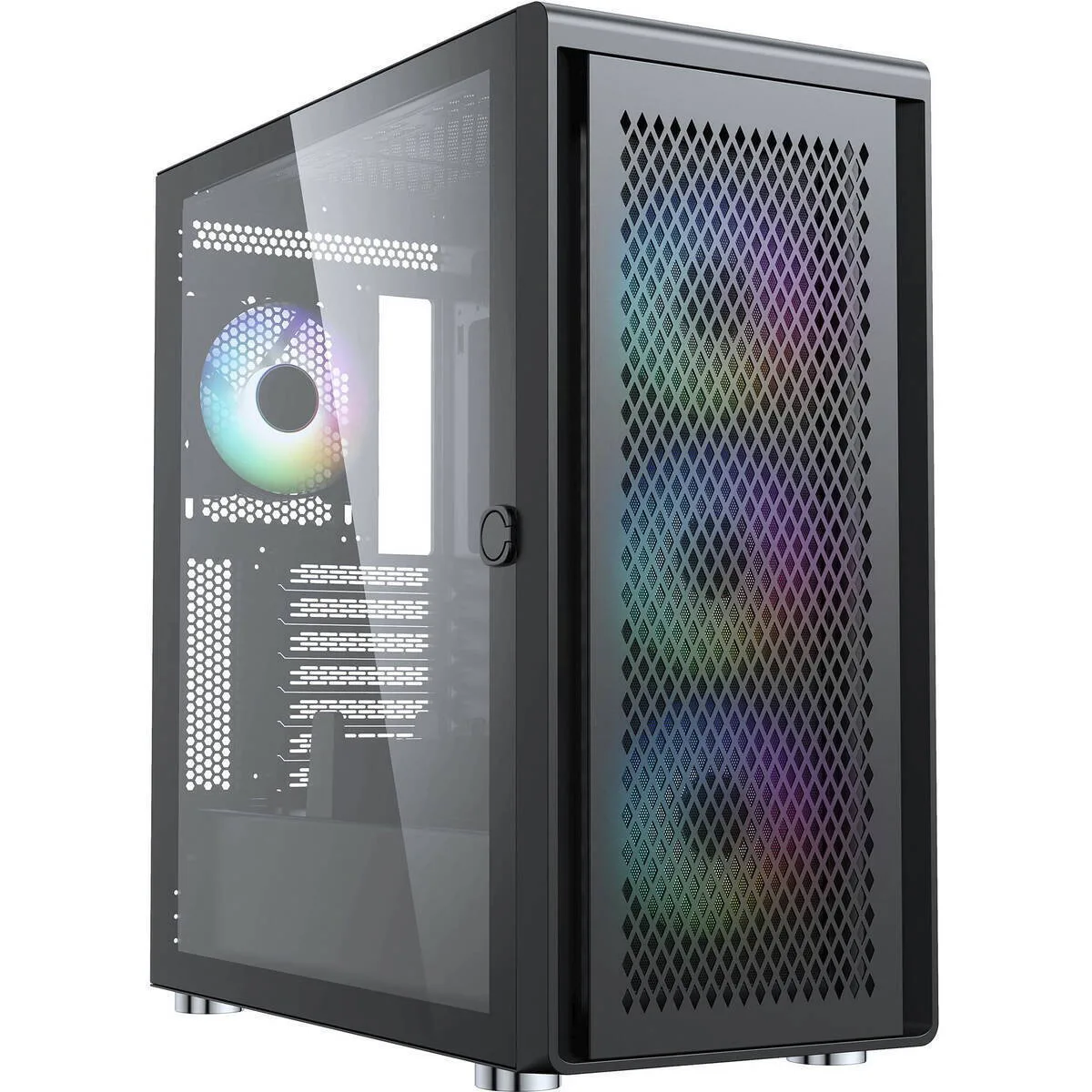 Silentware Air 100 Gaming Midi Tower Κουτί Υπολογιστή με Πλαϊνό Παράθυρο και ARGB Φωτισμό Μαύρο - Image 1
