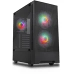 Silentware Flow 100 TG Gaming Midi Tower Κουτί Υπολογιστή με Πλαϊνό Παράθυρο Μαύρο