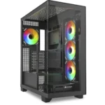 Sharkoon Elite Shark CA500 Gaming Midi Tower Κουτί Υπολογιστή με Πλαϊνό Παράθυρο και ARGB Φωτισμό Μαύρο