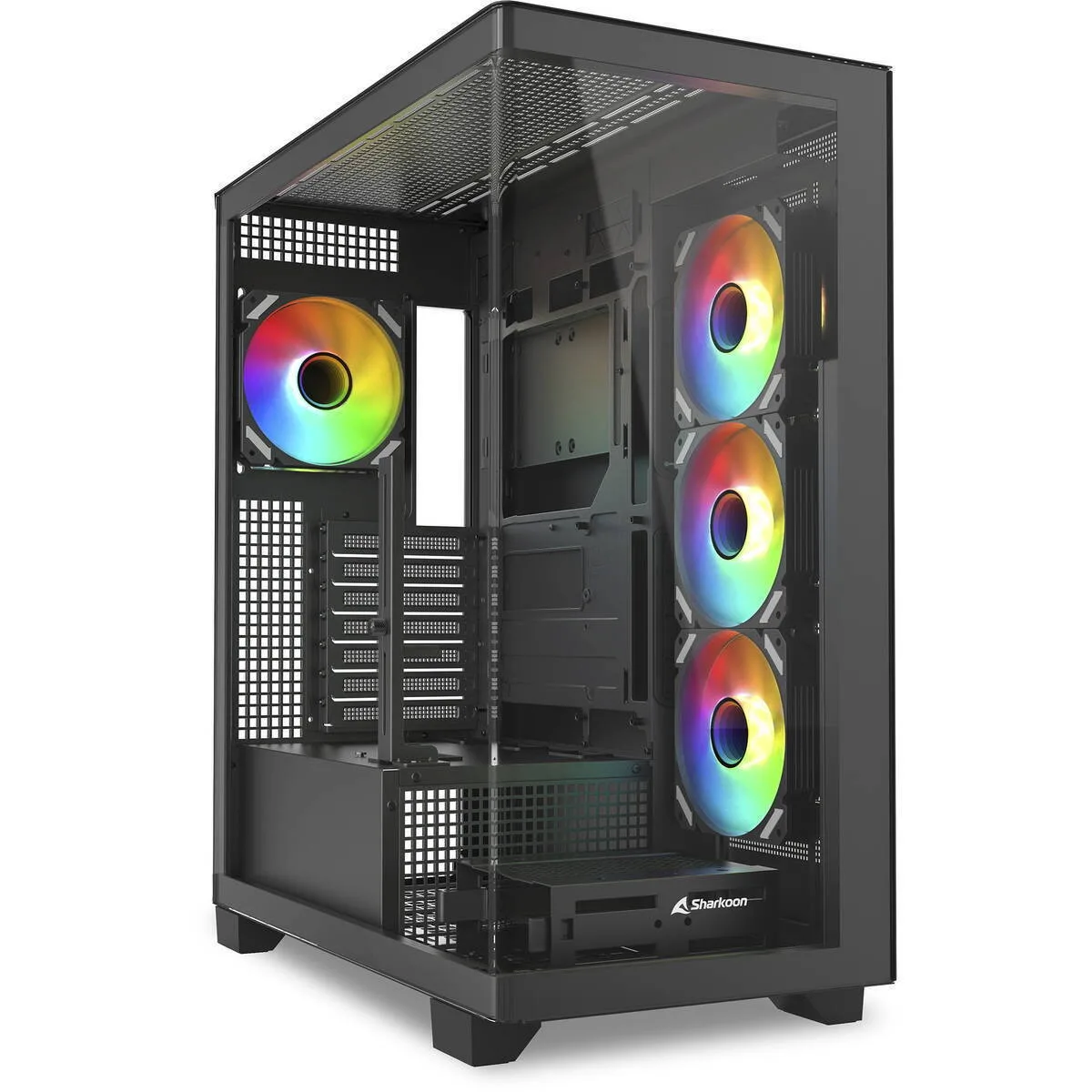 Sharkoon Elite Shark CA500 Gaming Midi Tower Κουτί Υπολογιστή με Πλαϊνό Παράθυρο και ARGB Φωτισμό Μαύρο - Image 1
