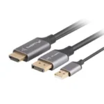 Lanberg Cable DisplayPort male - 1m Μαύρο (KKL1KPBV0340)