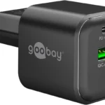 Goobay Φορτιστής Χωρίς Καλώδιο GaN με Θύρα USB-A και Θύρα USB-C 20W Power Delivery Μαύρος (79620)