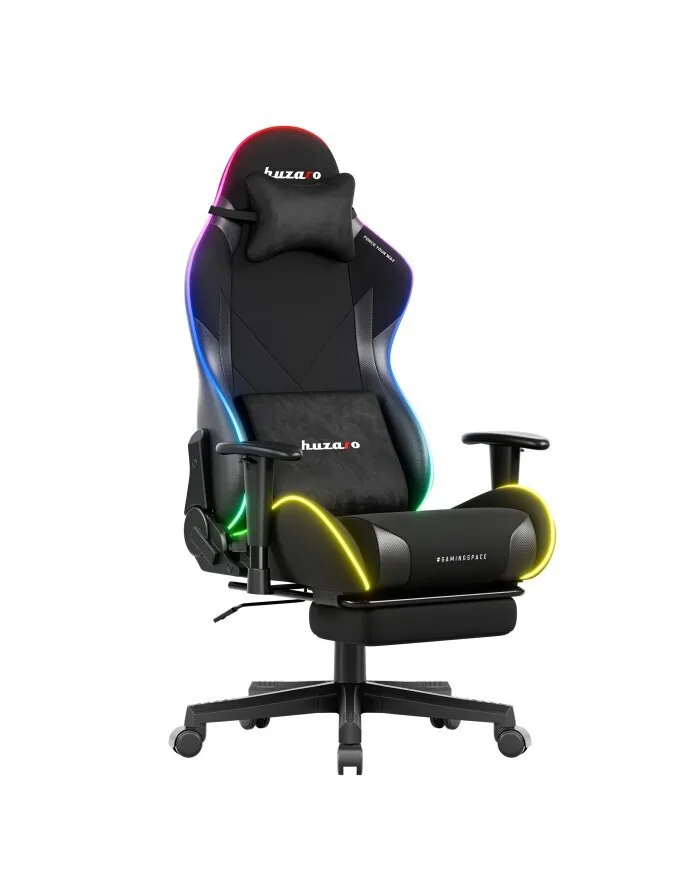 20260610113407_huzaro_force_5_7_yfasmatini_karekla_gaming_me_rgb_fotismo_kai_ypopodio_mayri.jpeg Huzaro Force 5.7 Υφασμάτινη Καρέκλα Gaming με RGB Φωτισμό και Υποπόδιο Μαύρη - Image 1