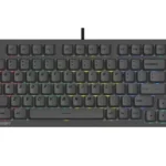 A4Tech Bloody MS76 Ηall Effect Gaming Πληκτρολόγιο 75% με Magnetic διακόπτες και RGB φωτισμό (International English) Iron Grey