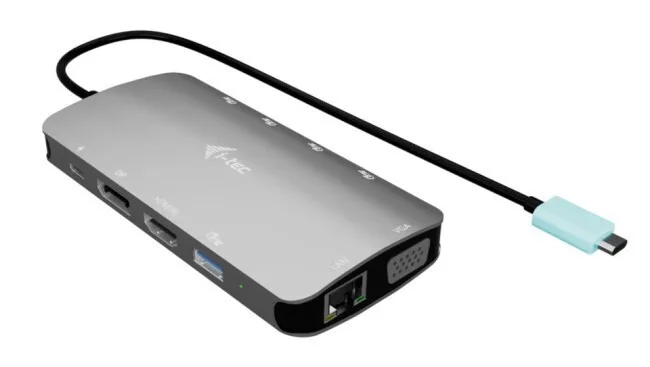 i-tec USB-C Docking Station με HDMI/DisplayPort 4K PD Ethernet και σύνδεση 3 Οθονών Ασημί (C31NANOTRIDOCKPD) - Image 1