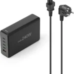 HAMA Βάση Φόρτισης GaN με Θύρα USB-A και 4 Θύρες USB-C 240W Power Delivery / Quick Charge 3.0 σε Μαύρο χρώμα (00201977)