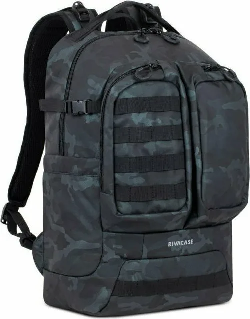 Rivacase Sherwood 7661 Αδιάβροχη Τσάντα Πλάτης για Laptop 17.3" Navy Camo - Image 1