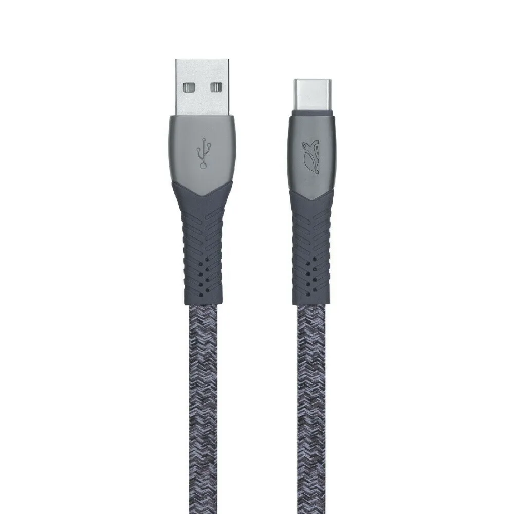 Rivacase Braided USB 2.0 Cable USB-C male - USB-A Γκρι 1.2m PS6102GR12 - Image 1