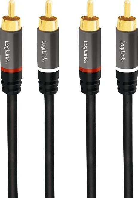 LogiLink Cable 2x RCA male - 2x RCA male 3m CA1206 - Image 1