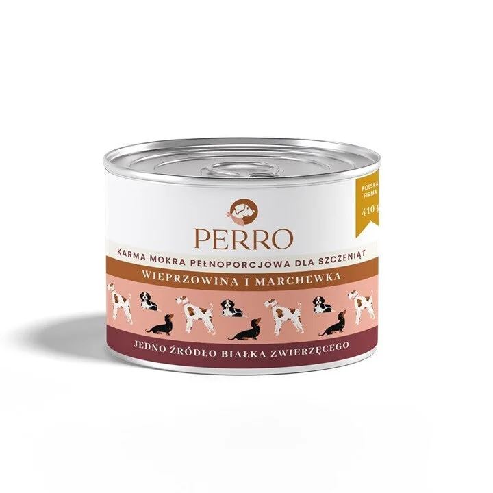 Dog Food Υγρή Τροφή για Κουτάβια σε Κονσέρβα με Χοιρινό και Καρότο χωρίς Γλουτένη 410gr 189609 - Image 1