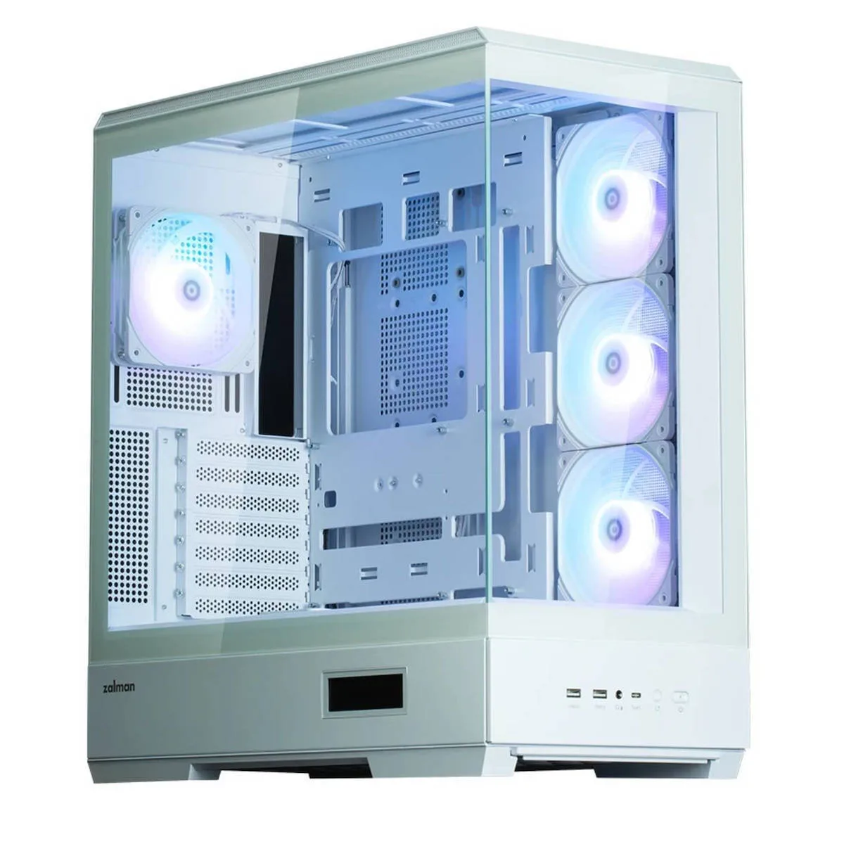 Zalman P50 DS Gaming Midi Tower Κουτί Υπολογιστή με Πλαϊνό Παράθυρο Λευκό - Image 1