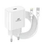 Rivacase Φορτιστής με Θύρα USB-C και Καλώδιο USB-C - Lightning 20W Power Delivery Λευκός (PS4101)