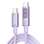 Ugreen LED USB 2.0 Cable USB-C male - USB-C 100W PD Μωβ 2m 65216