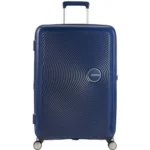 American Tourister Soundbox Spinner Μεσαία Βαλίτσα Ταξιδίου Σκληρή Μπλε με 4 Ρόδες Ύψους 67εκ.