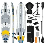 Rebel Φουσκωτή Σανίδα SUP με Μήκος 3.35m Γκρι RBA-4518-WH