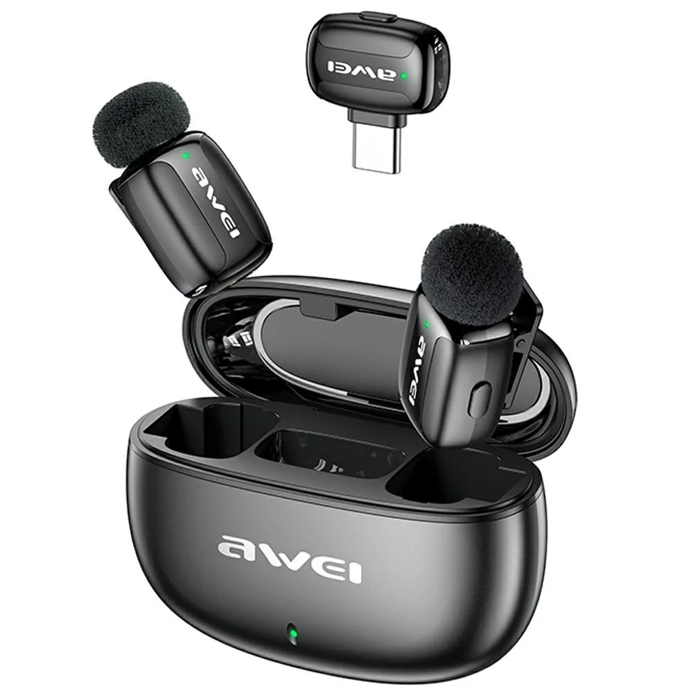 20260407133542_awei_mk5_duo_ai_voice_set_asyrmato_mikrofono_gia_kinito.jpeg Awei MK5 Duo Ai-Voice Σετ Ασύρματο Μικρόφωνο Πέτου για Κινητό - Image 1