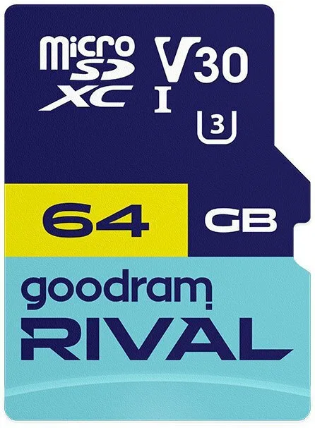 GoodRAM microSDXC 64GB U3 V30 UHS-I 100MB/s με αντάπτορα - Image 1