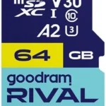 GoodRAM microSDXC 64GB U3 V30 A2 UHS-I 100MB/s με αντάπτορα