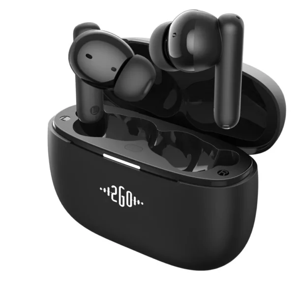 2GO Acoustic Focus In-ear Bluetooth Handsfree Ακουστικά με Θήκη Φόρτισης Μαύρα