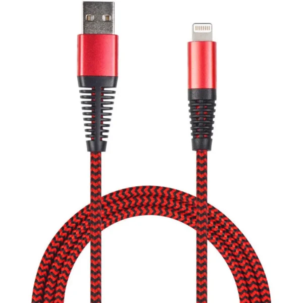 2GO Braided USB to Lightning Cable Κόκκινο 1m (795946)