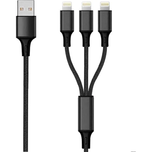 2GO Braided USB to Lightning Cable Μαύρο 1.5m (797155)