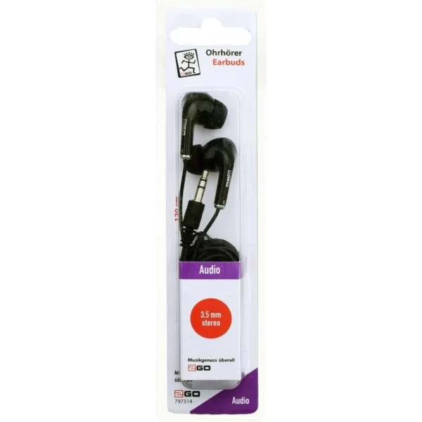 2GO Ακουστικά Ψείρες In Ear Μαύρα 797314
