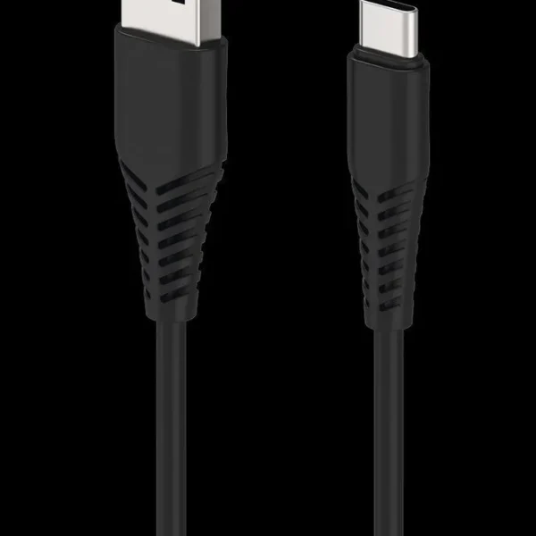 2GO USB 2.0 Cable USB-C male - USB-A Μαύρο 1m 797281