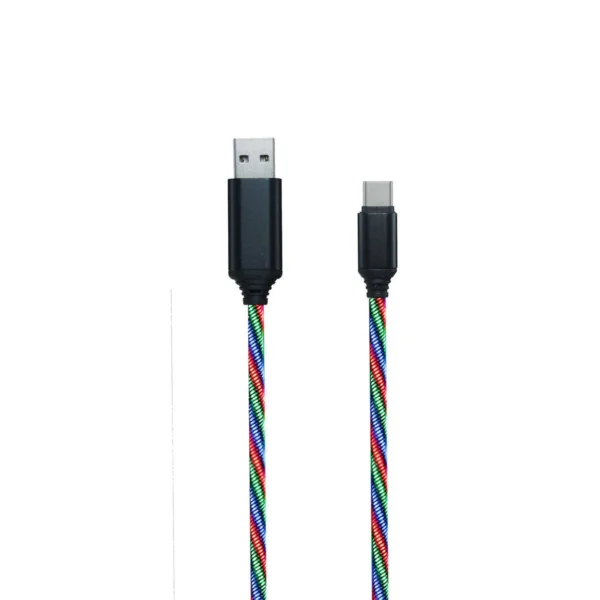 2GO USB 2.0 Cable USB-C male - USB-A Πολύχρωμο 1m 797146