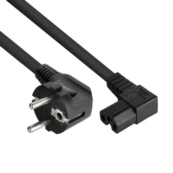 Alcasa IEC C15 - IEC C15 Cable 1m Μαύρο