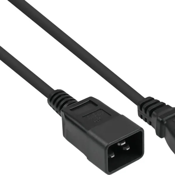 Alcasa IEC C20 / IEC C13 - IEC C20 / IEC C13 Cable 0.5m Μαύρο