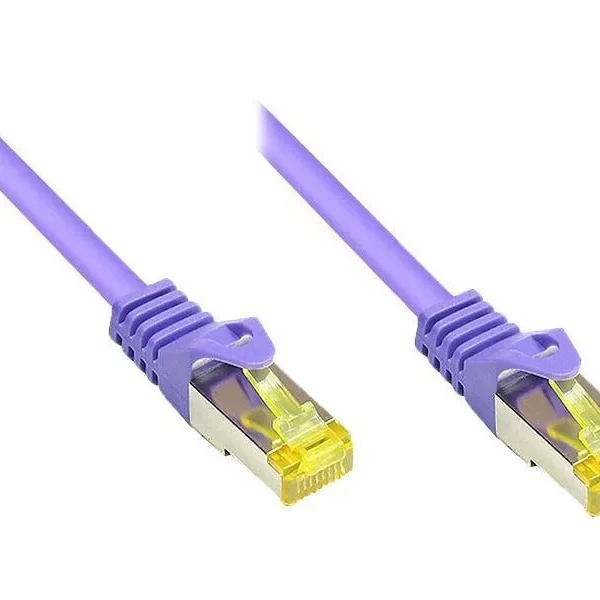 Alcasa S/FTP Cat.7 (10Gbps) Καλώδιο Δικτύου Ethernet 0.25m Πορτοκαλί