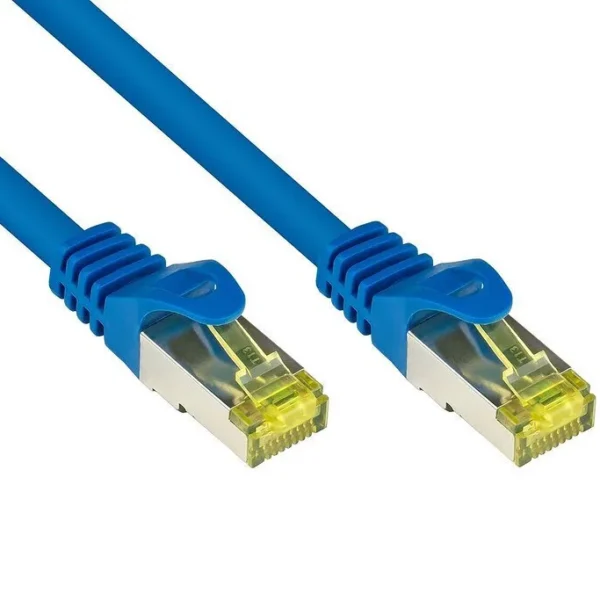 Alcasa S/FTP Cat.7 (10Gbps) Καλώδιο Δικτύου Ethernet 30m Μπλε