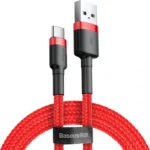 Baseus Cafule Braided USB 2.0 Cable USB-C male - USB-A 18W Κόκκινο 1m CATKLF-B09