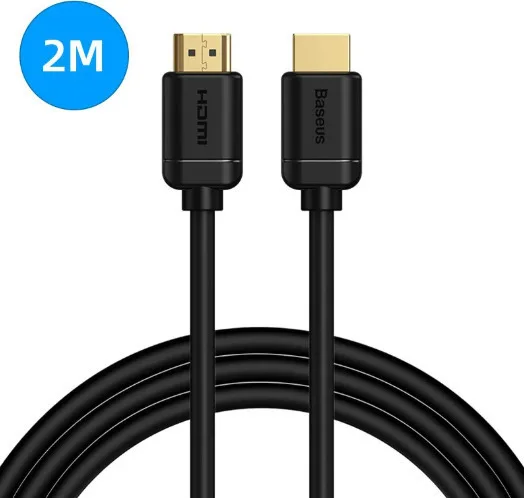 Baseus HDMI 2.0 Premium High Speed 4K 60Hz HDR Cable HDMI male - HDMI male 2m Μαύρο CAKGQ-B01 Baseus HDMI 2.0 Premium High Speed 4K 60Hz HDR Cable HDMI male - HDMI male 2m Μαύρο CAKGQ-B01 - Image 1