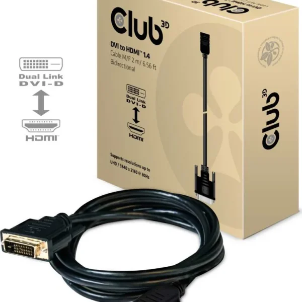 Club3D Cable DVI-D male - HDMI male 2m (CAC-1211)