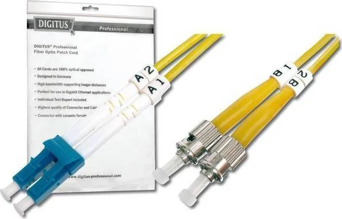 Digitus Καλώδιο Οπτικής Ίνας LC-ST 1m Κίτρινο DK-2931-01 Digitus Καλώδιο Οπτικής Ίνας LC-ST 1m Κίτρινο DK-2931-01 - Image 1