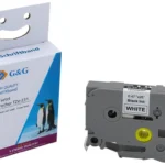 G&G Ταινία Ετικετογράφου RL-B-T231P-BK/WT-12MM8M Συμβατή με Dymo Rhino/IND