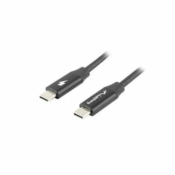 Lanberg USB 2.0 Cable USB-C male - USB-C 60W PD Μαύρο 0.5m CA-CMCM-40CU-0005-BK