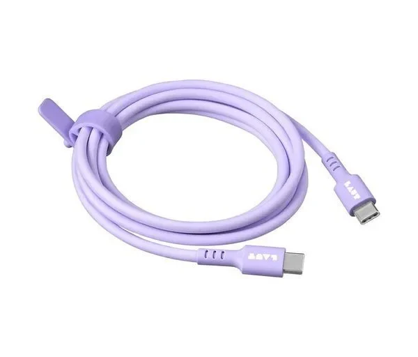 Laut Braided USB 2.0 Cable USB-C male - USB-C 60W PD Μωβ 1.5m
