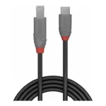 Lindy Anthra Line USB 2.0 Cable USB-C male - USB-B Μαύρο 0.5m 36665