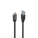 Lindy USB 3.2 Cable USB-C male - USB-A PD Μαύρο 1m 36971