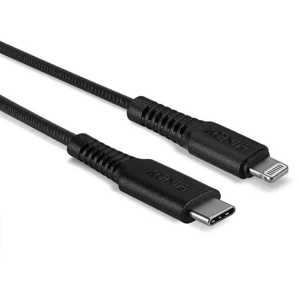 Lindy USB-C to Lightning Cable Μαύρο 1m (31286)
