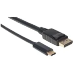 Manhattan Video Cable USB-C male - DisplayPort Μαύρο 1m 152471