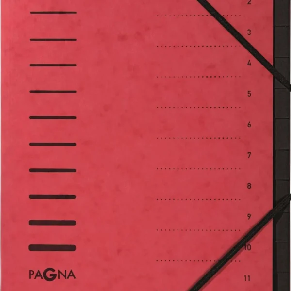Pagna Servieta 12 Fächer 1-12 Rot