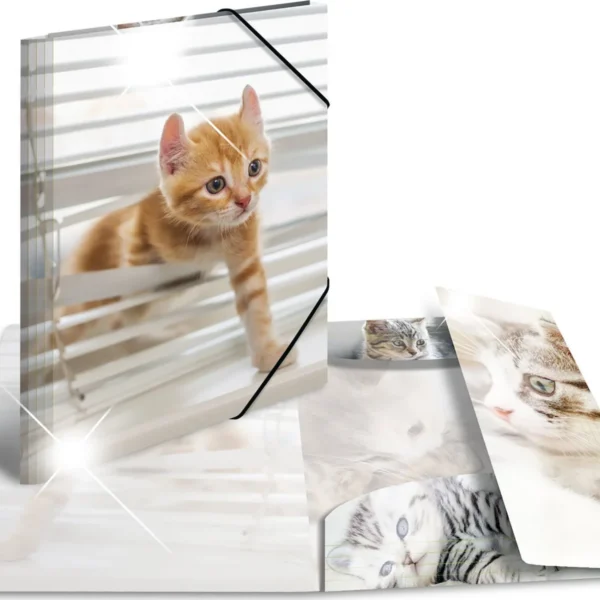 Shiny A4 Cat Briefcase